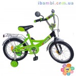 Велосипед детский 16 д P 1645 салатово-черный